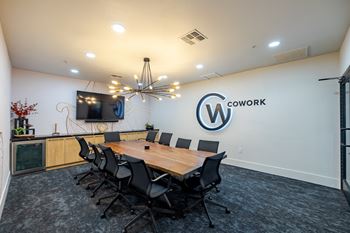 Business center with cowork office spaces